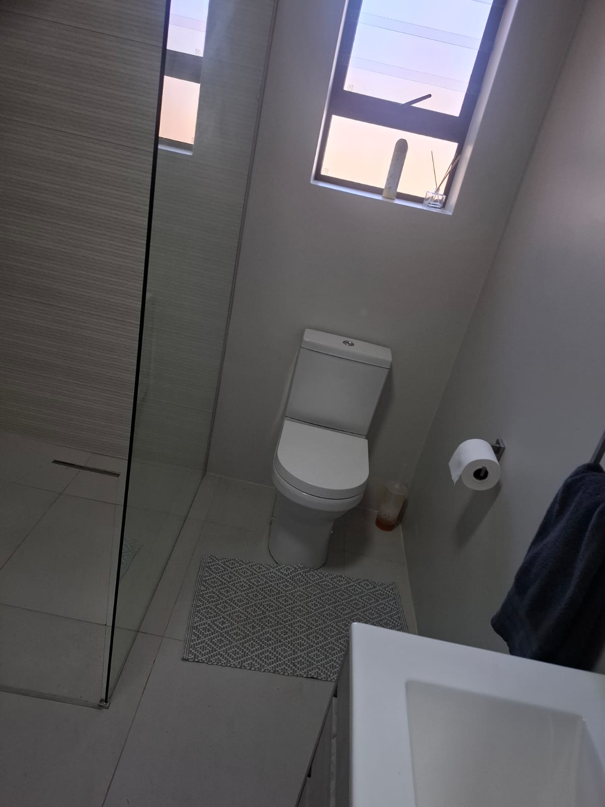 Completed bathroom renovation with new toilet